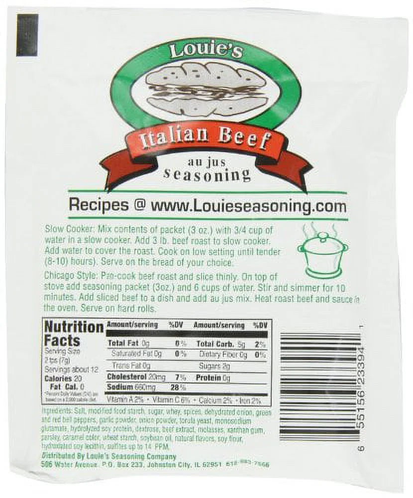 Italian Beef Seasoning 3 Ounce Pack of 8 Q831429