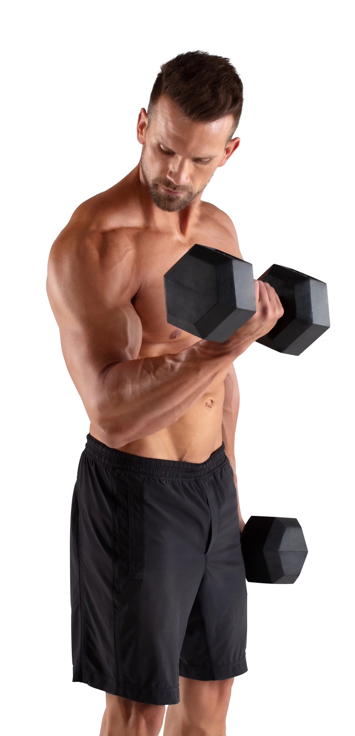 35lb Rubber Hex Dumbbell L967