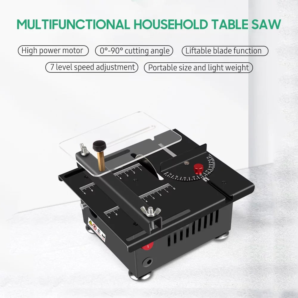 100W Multi-Functional Table Saw Mini Desktop Electric Saw Cutter J247422