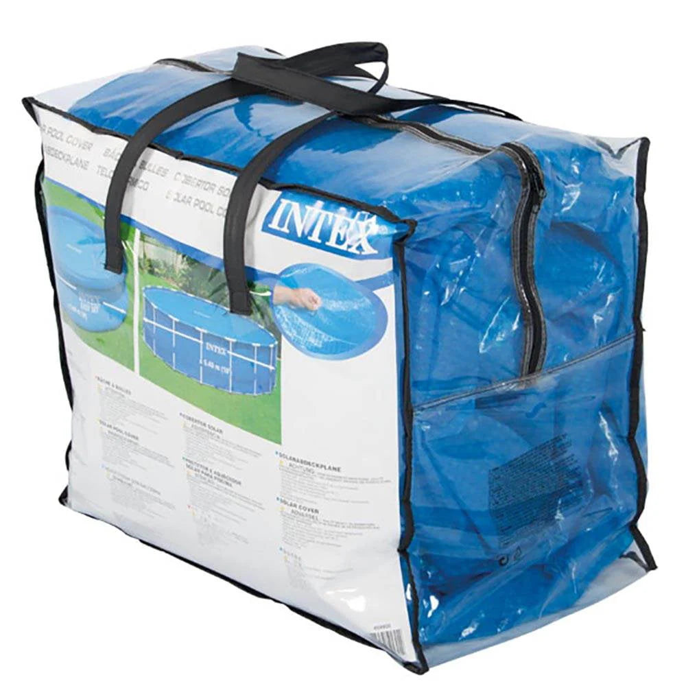 48in x 18ft Inflatable Round Metal Frame Above Ground Pool with Ladder, Pump & Cover W1187