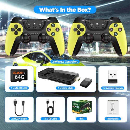 Wireless Retro Gaming Console with Dual Controllers U57114