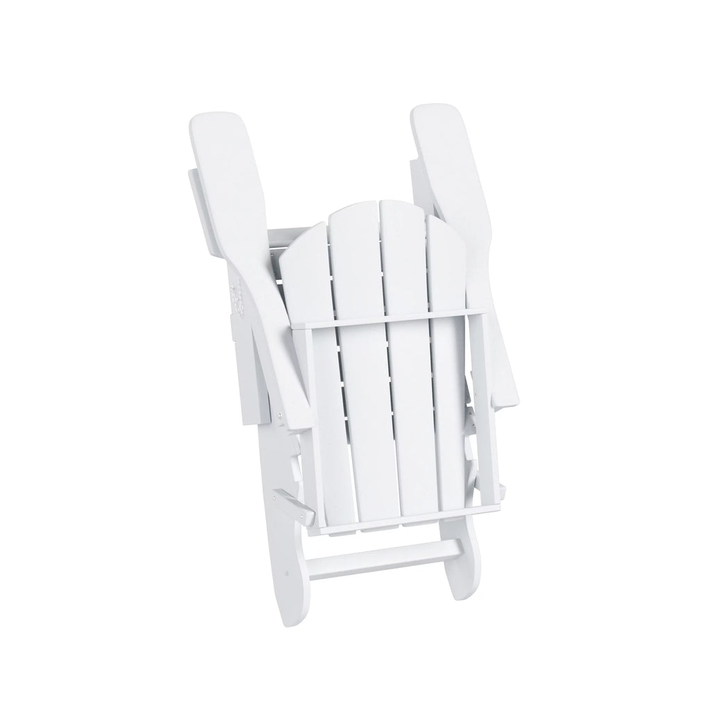 12 Piece White Adirondack Chairs Set with Ottoman and Side Table A357878