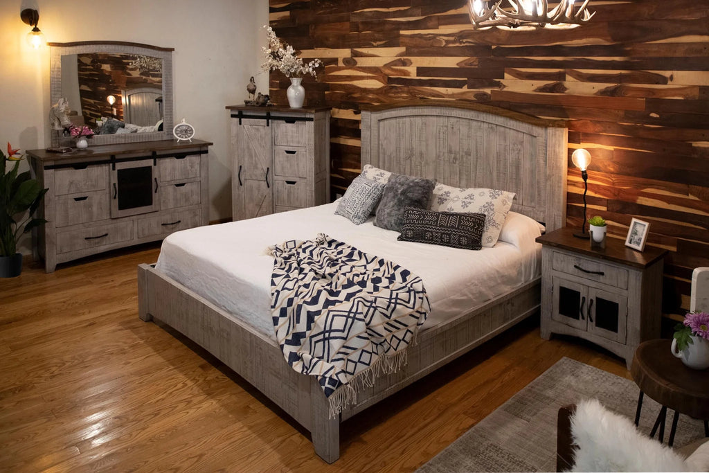 Light Gray Solid Wood Four Drawer Chest I3457