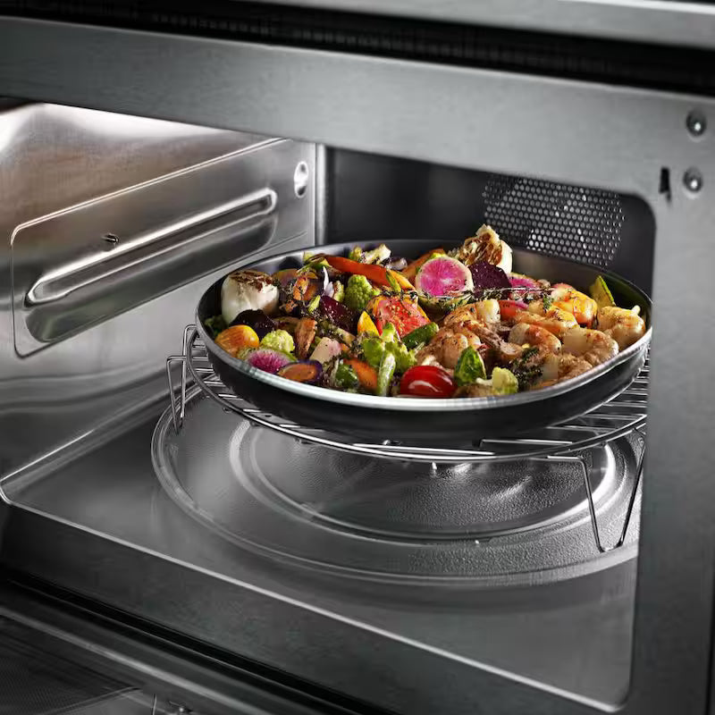 Electric Convection Wall Oven with Built-In Microwave in Black Stainless M260