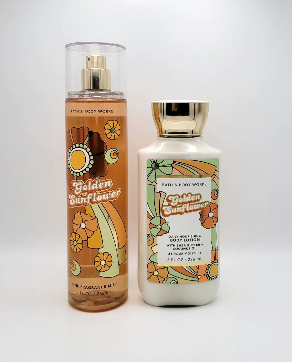 Golden Sunflower Body Mist & Body Lotion 8 fl oz Set of 2 U52651