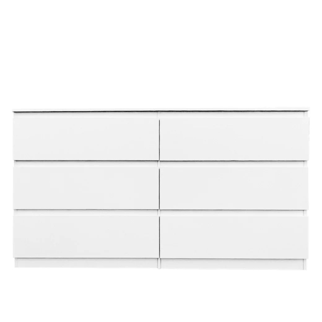 White 6 Drawer Dresser L7161