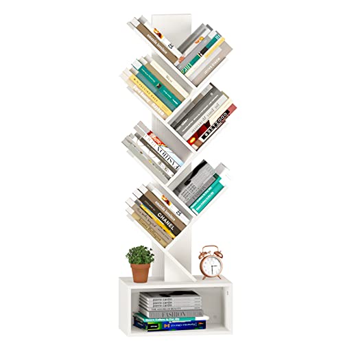 6 Shelf Rustic Brown Tree Bookshelf T341
