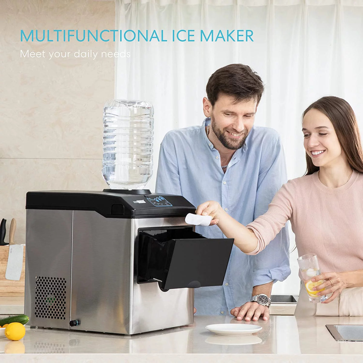 Electric 2 in 1 Countertop Ice Maker with Water Dispenser R54985