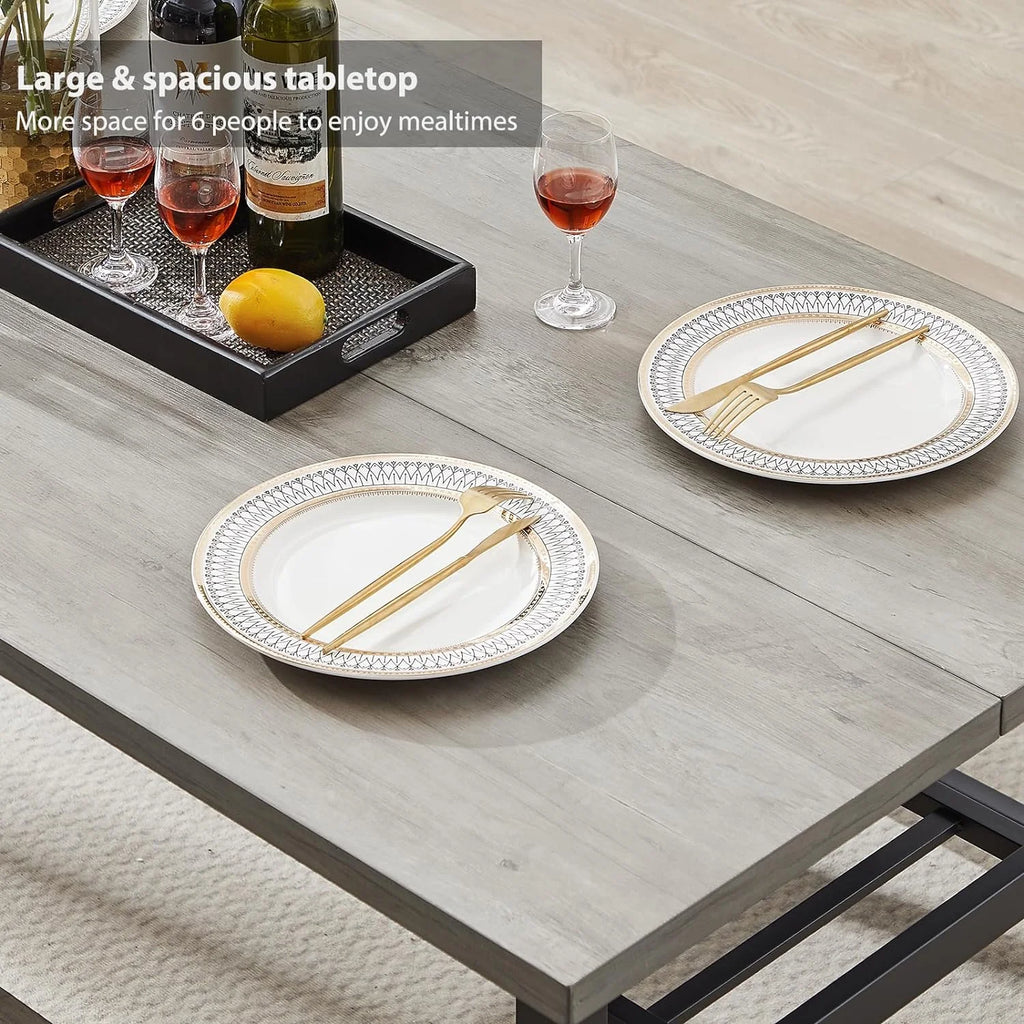 67" Dining Table Set for 6 with 2 Benches M85502