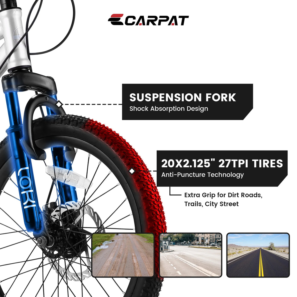 20 inch 7 Speed Kids Bicycle W91256