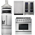 36 Propane Gas Range, Range Hood, Microwave, Refrigerator, Dishwasher, Wine Cooler T71345