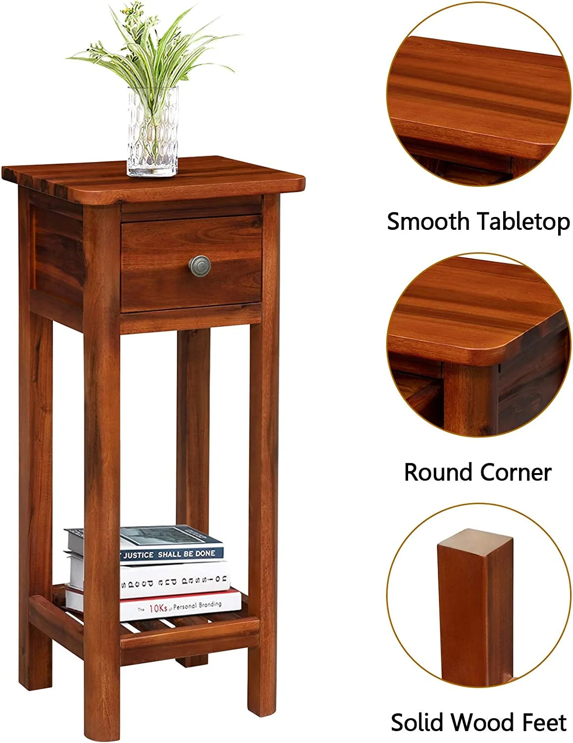 2-Tier Side Table with Drawer O88989