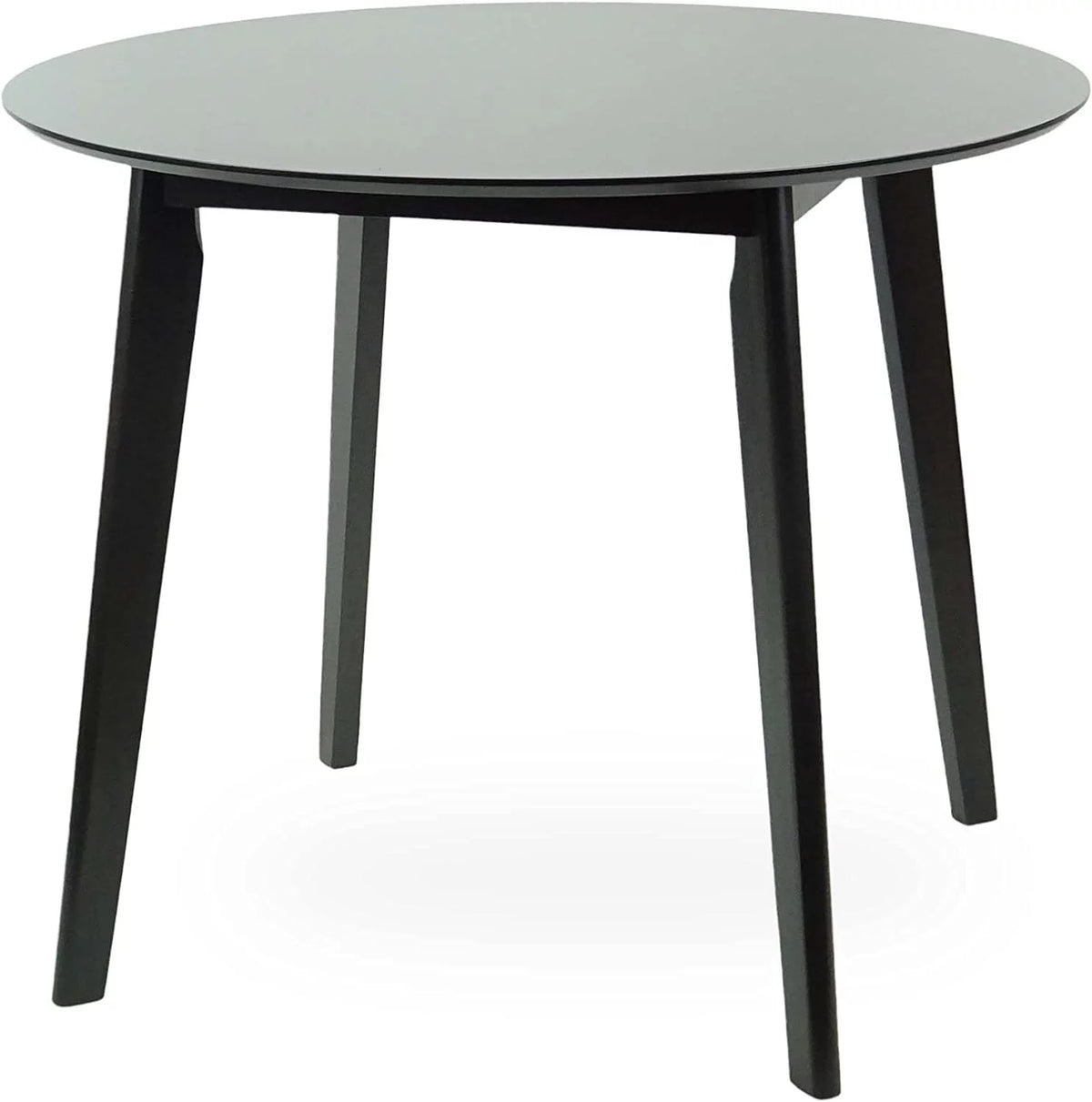 Set Of 3 Round Dining Table And 2 Side Chairs Solid Wood Padded Seat U3164