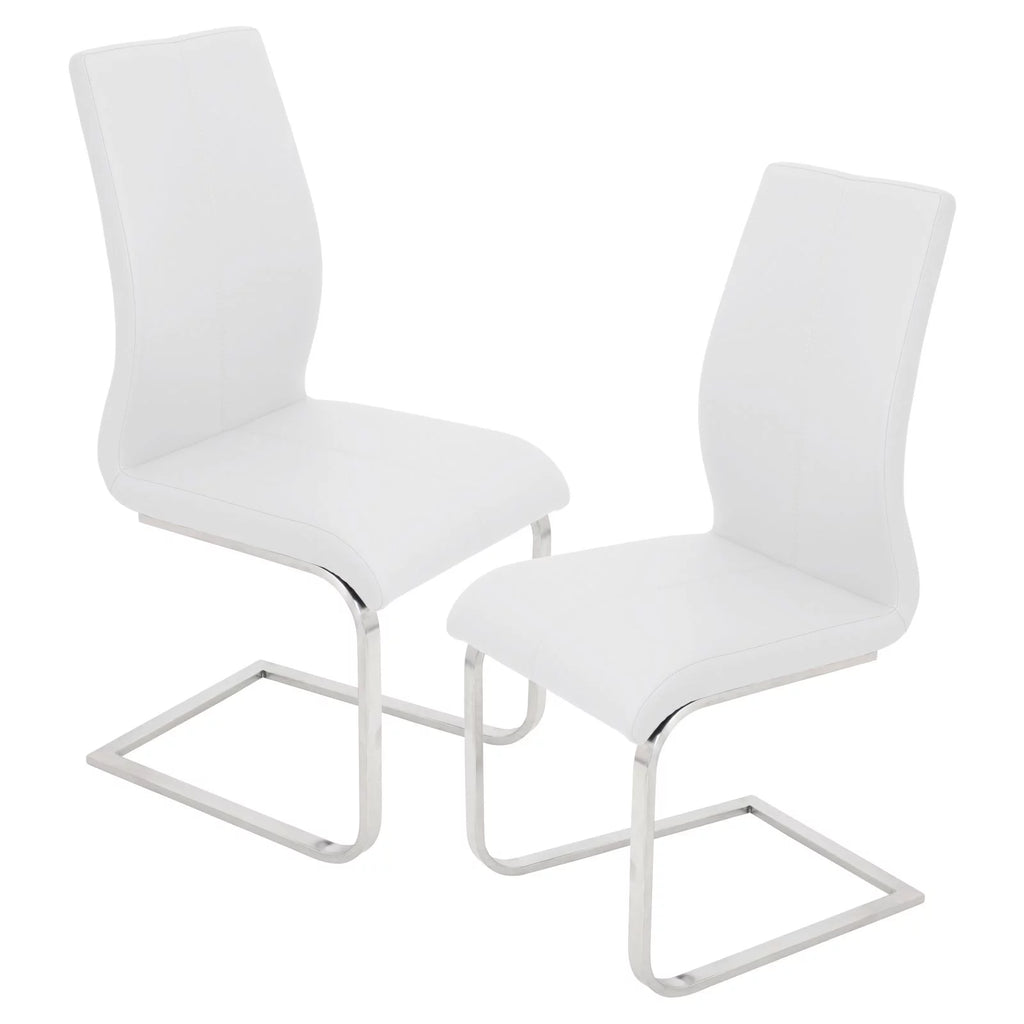 Set Of 2 White Dining Chair E793