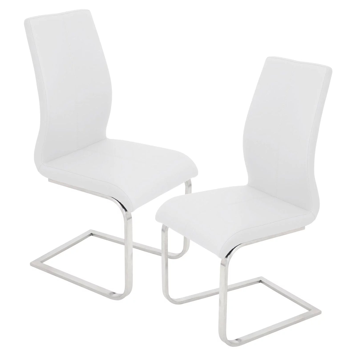 Set Of 2 White Dining Chair E793