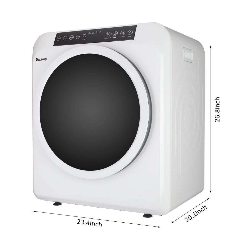 White 13lbs Capacity Stainless Steel Electric Clothes Dryer N795491
