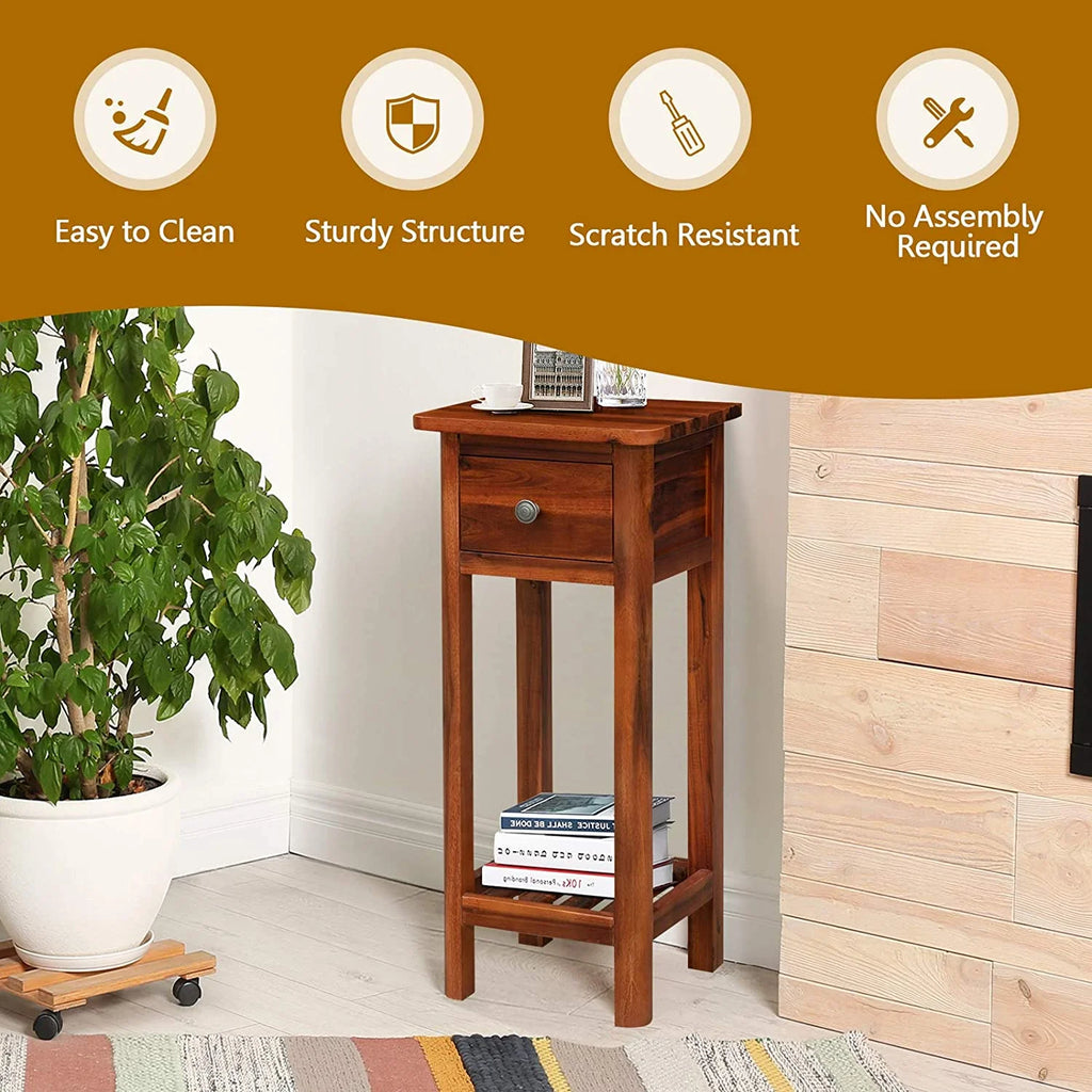 2-Tier Side Table with Drawer O88989