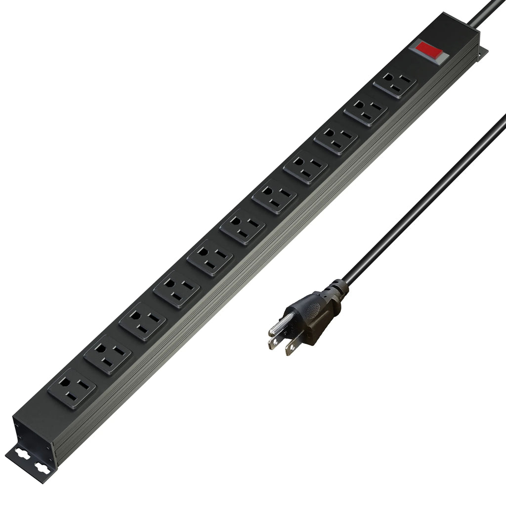Black 11 Outlets Power Strip X9177