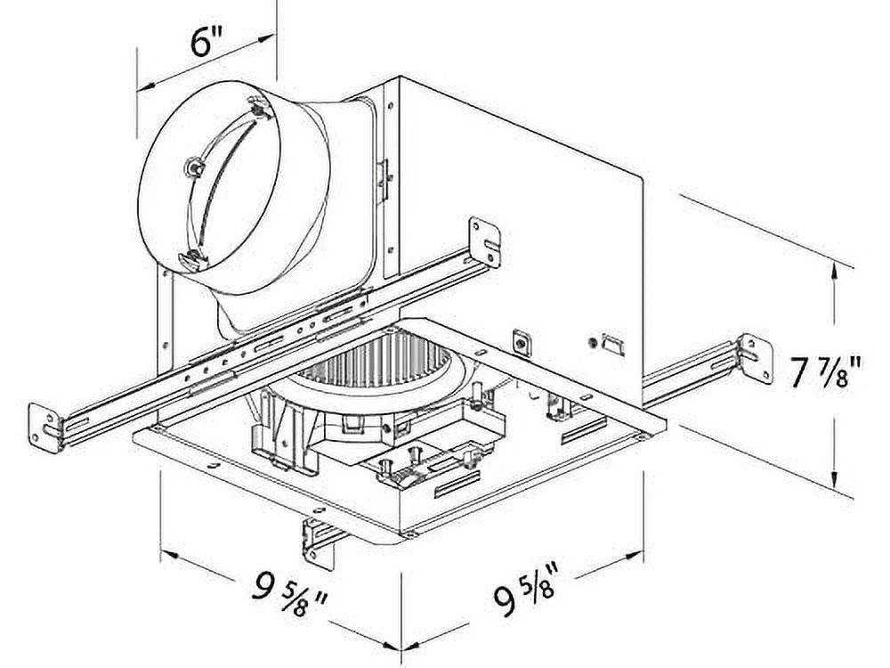 80/110 CFM Exhaust Bath Fan with Dimmable LED Light D434541