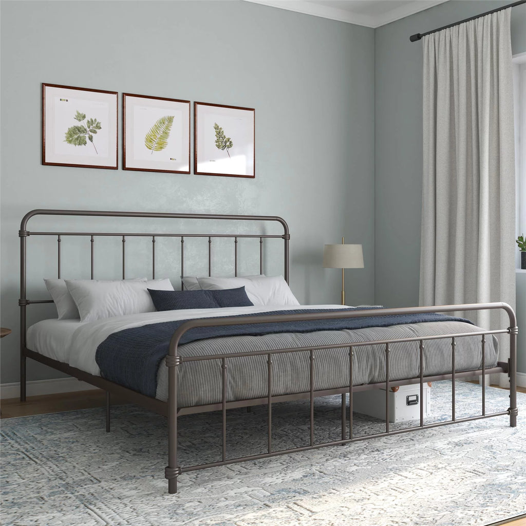 Black Twin Metal Platform Bed B736