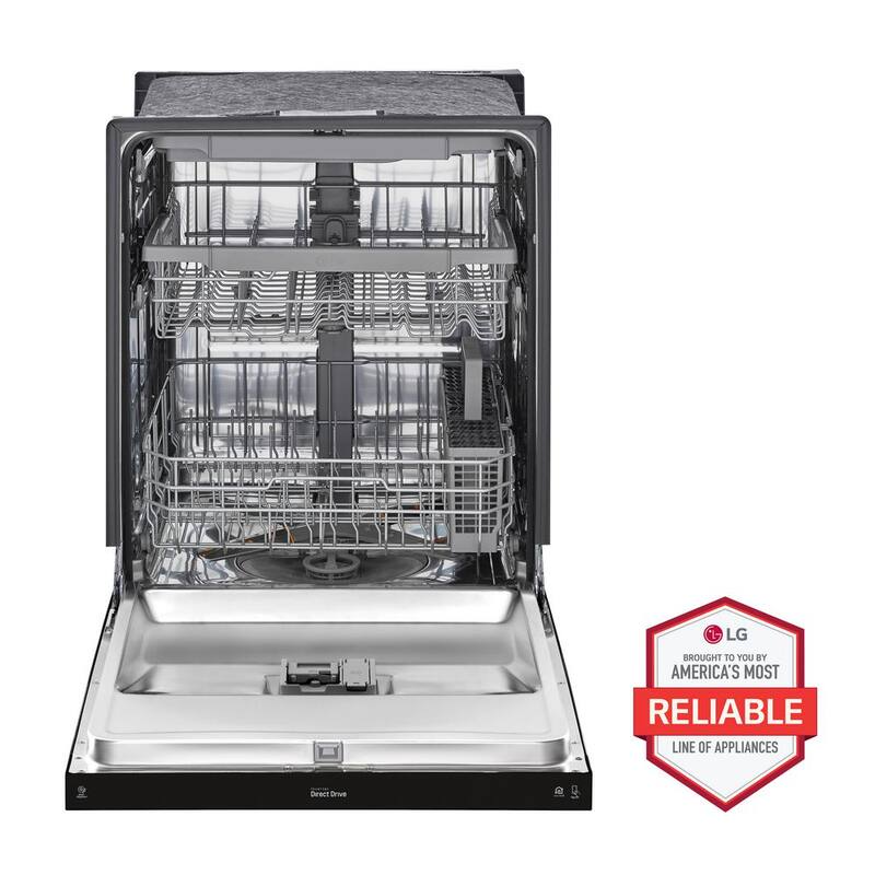 Black Front Control Dishwasher with 3rd Rack D878438