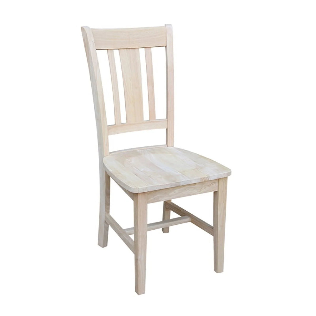 Unfinished Solid Wood Pedestal Dining Table with 2 Chairs L1024