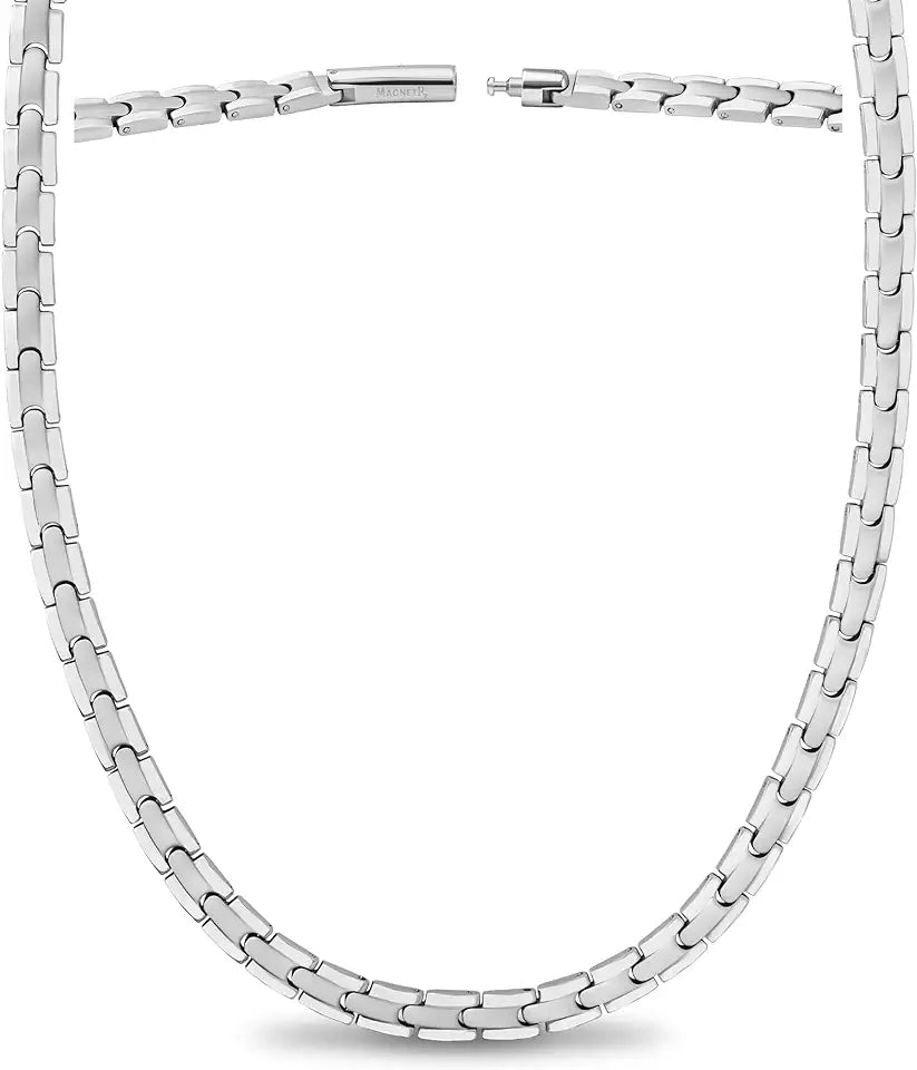 Titanium Magnetic Necklace 55 Magnets Silver 19.25 Inches M58880