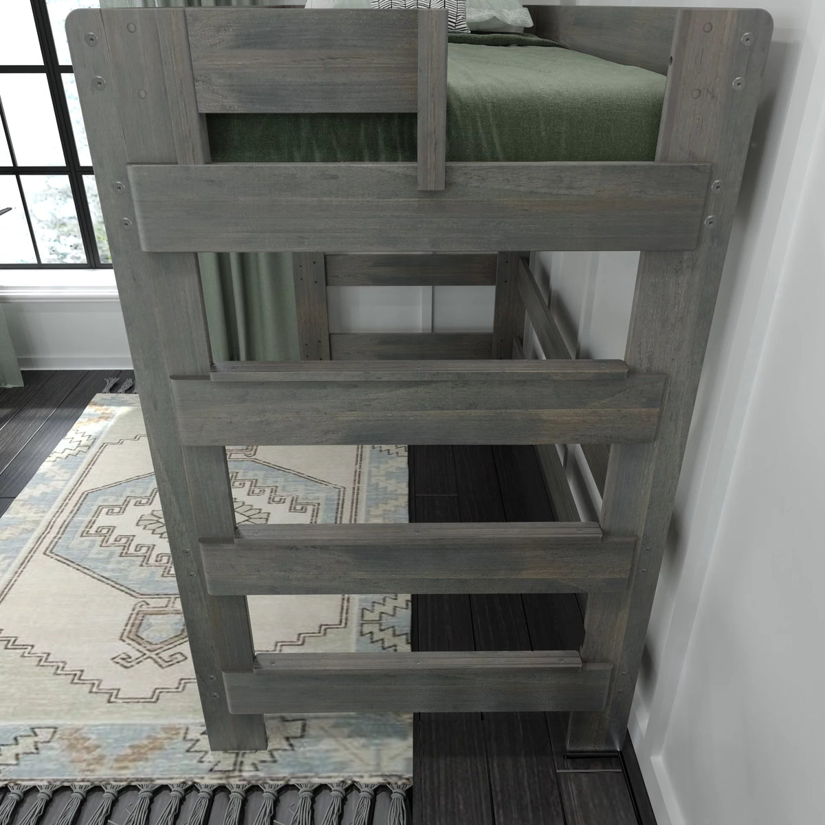 Solid Wood Twin High Loft Bed Z9917
