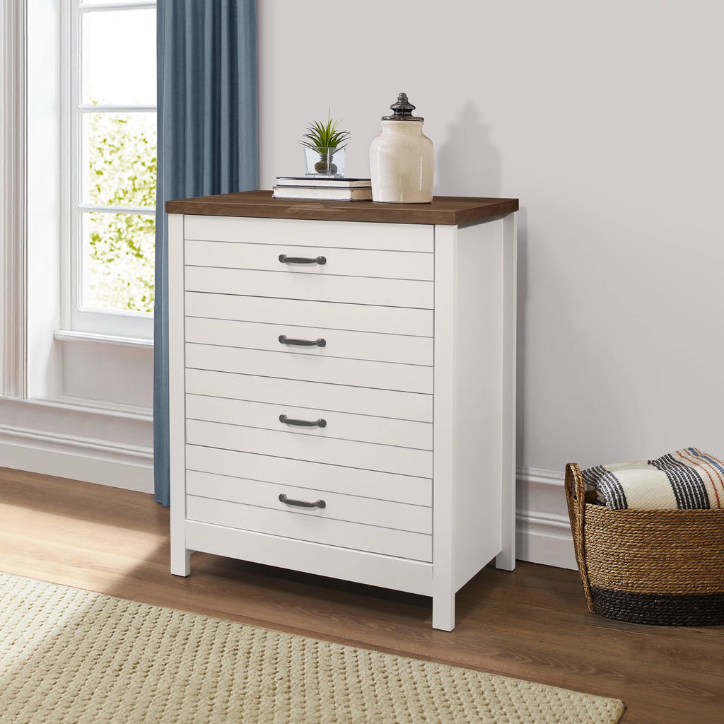 Gray & Oak 4-Drawer Dresser Z13309