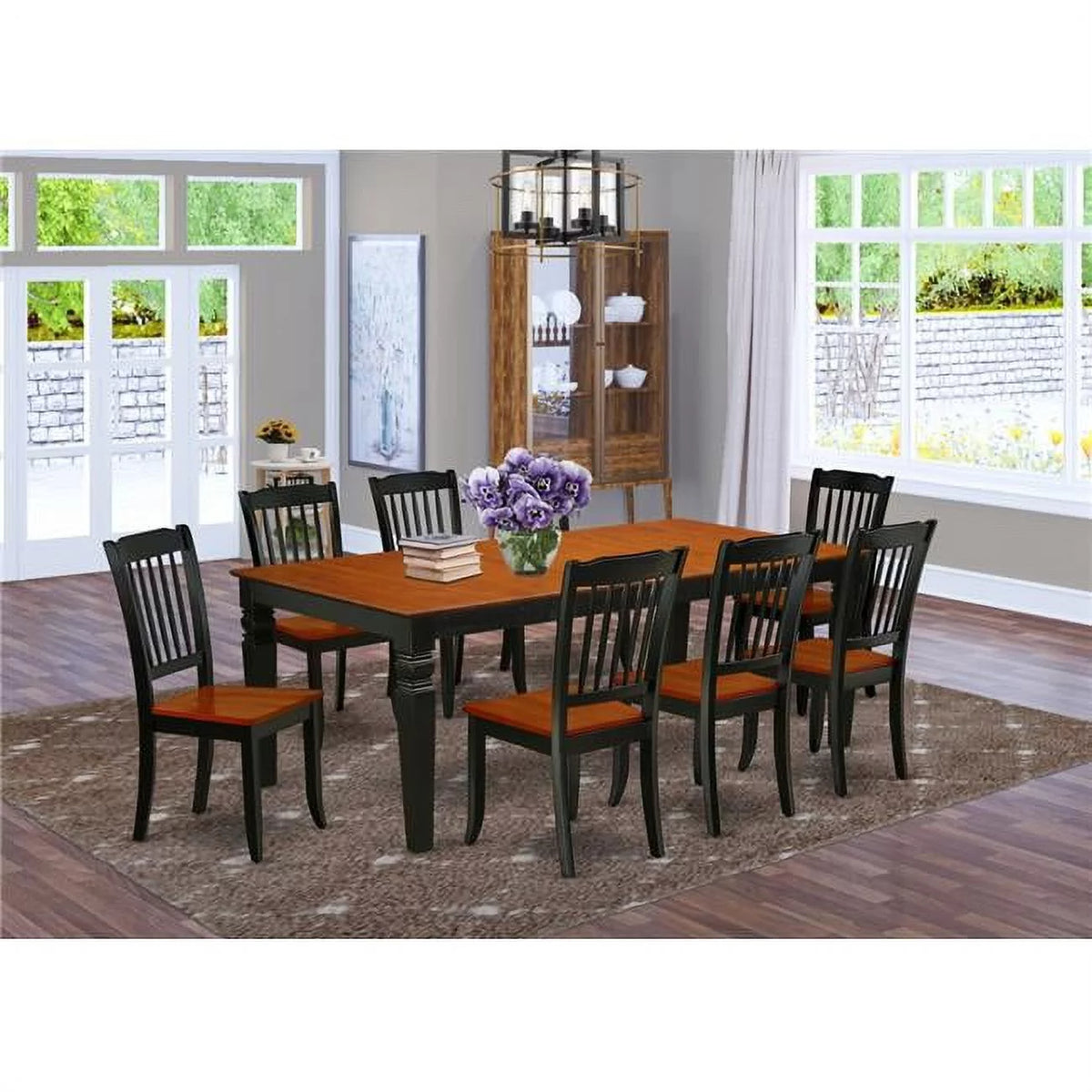9 Piece Wood Dining Table Set C908412