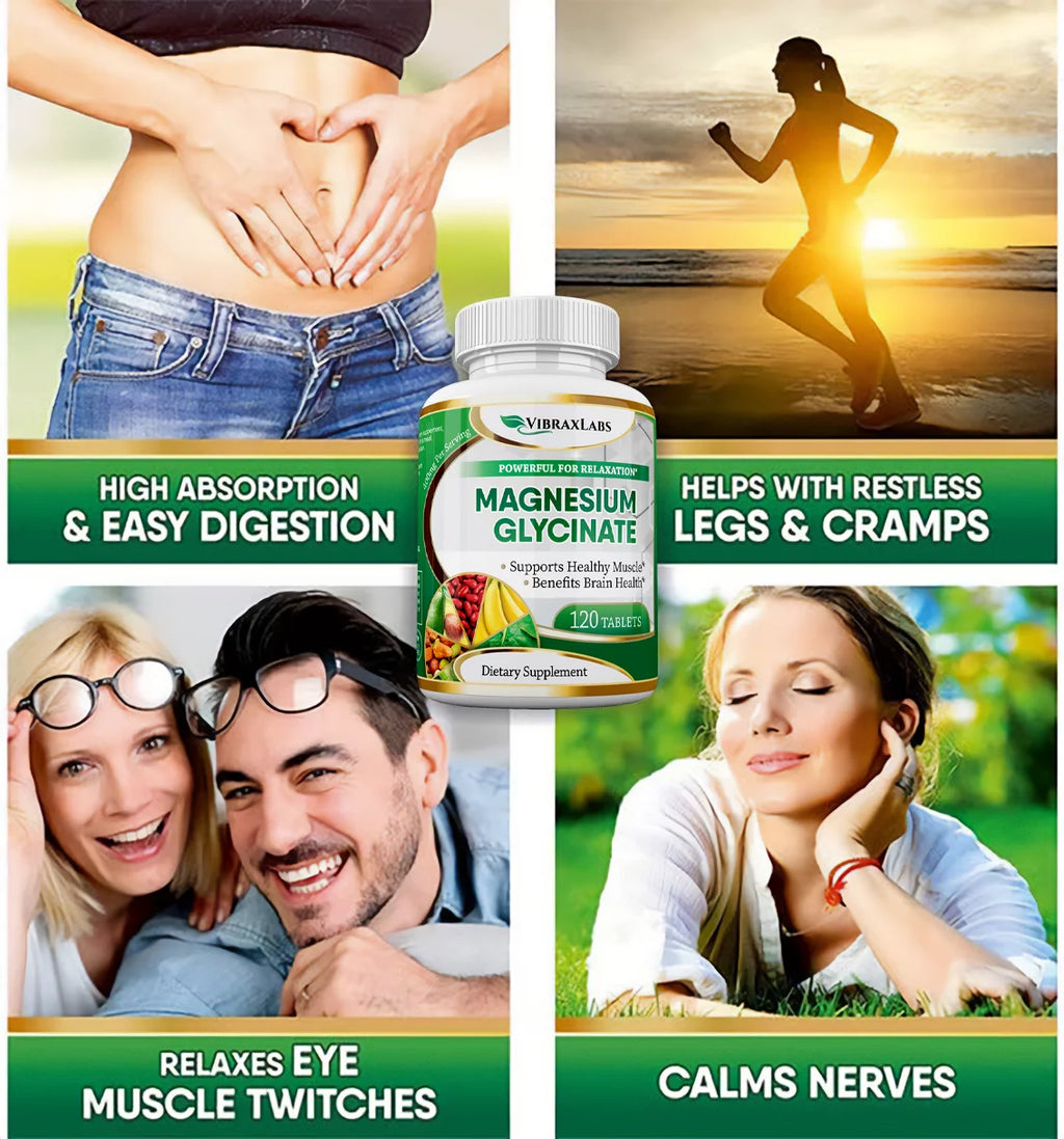 Magnesium Glycinate Supplement 400mg 120 Tablets I37114
