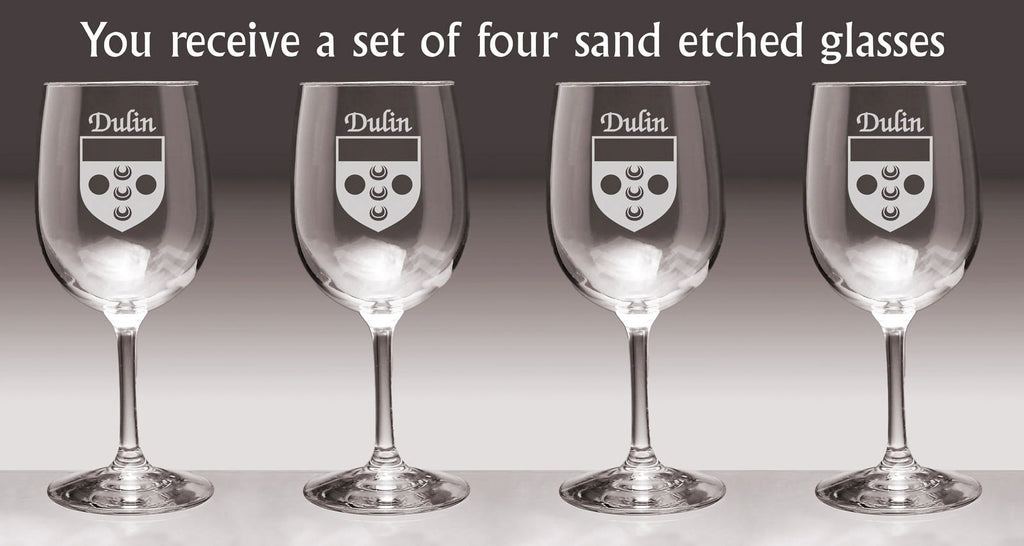 Irish Coat of Arms Wine Glasses Set of 4 H8874