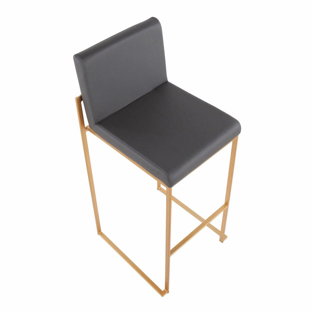 Faux Leather Barstool Set of 2 L5252