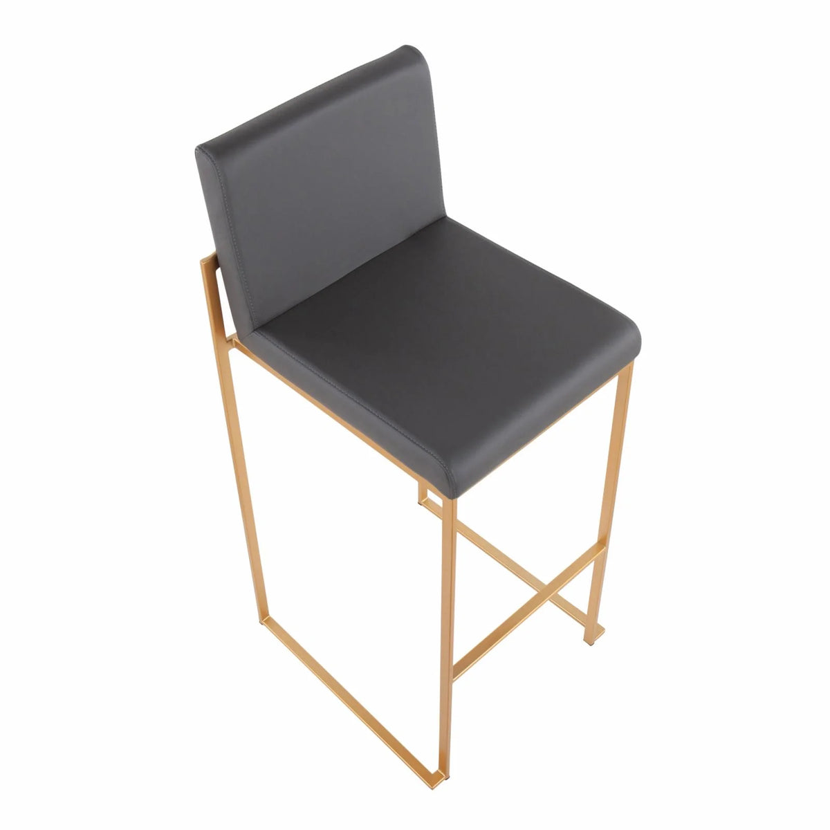 Faux Leather Barstool Set of 2 L5252