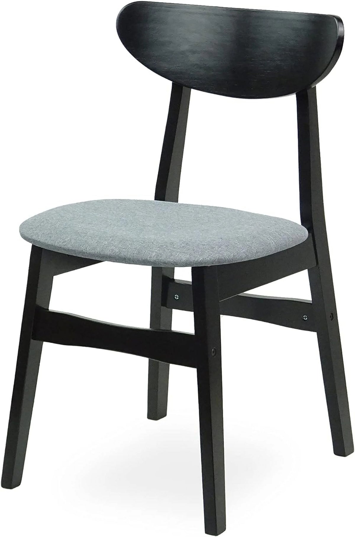 Set Of 3 Round Dining Table And 2 Side Chairs Solid Wood Padded Seat U3164
