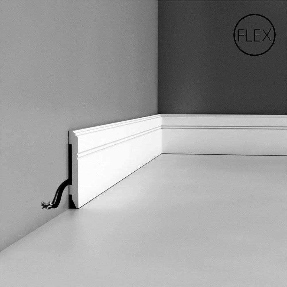 White Primed Polyurethane Baseboard Moulding K924839