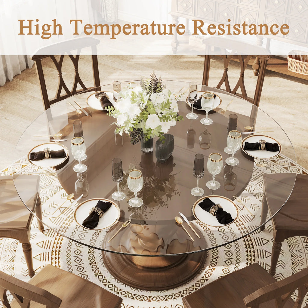 52 Inch Round Clear Glass Table Top T42843