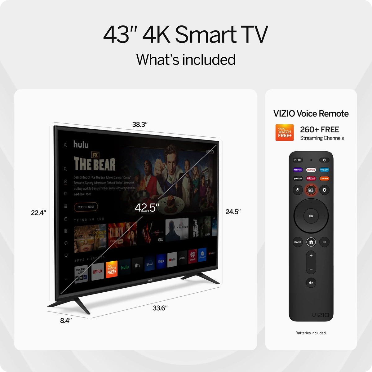 43 Class 4K UHD LED Smart TV A60802