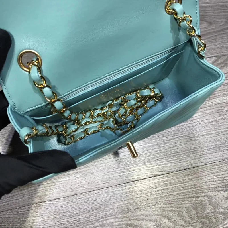 Lambskin Chevron Flap Bag C4322