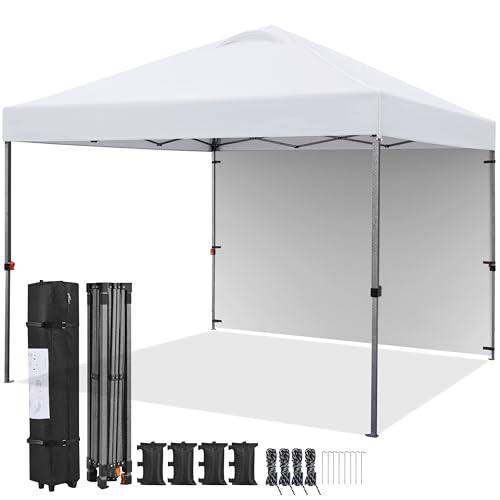 10x10 Pop up Canopy Tent with Sidewall, Black G19192