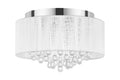 15 in. Chrome LED Flush Mount with Crystal Accent S9879