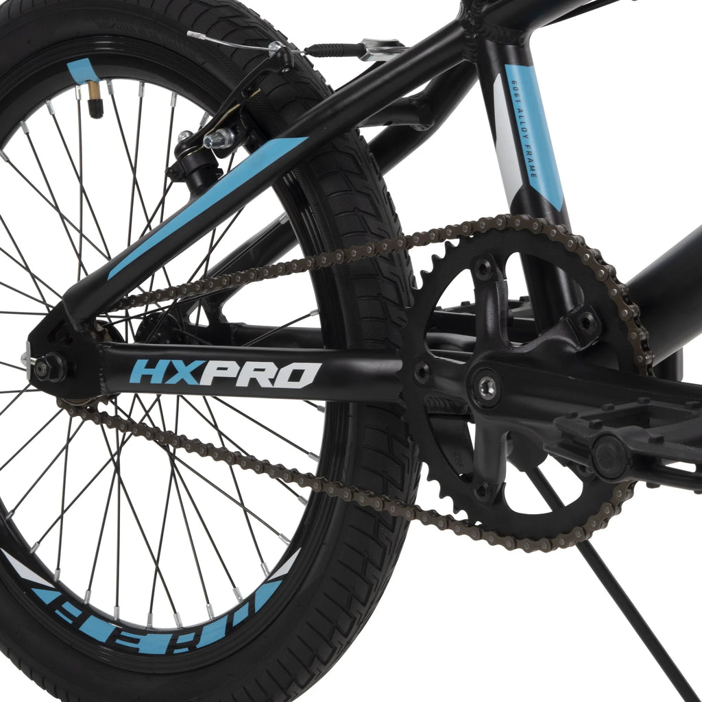 20-inch BMX Bike Black with Teal Aluminum Frame N528