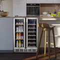 Beverage Refrigerator and Wine Cooler, Dual Zone 24 inch Built-in 20 Bottles 57 Cans K27026