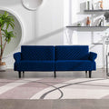 Convertible Futon Sofa Bed Blue W35854