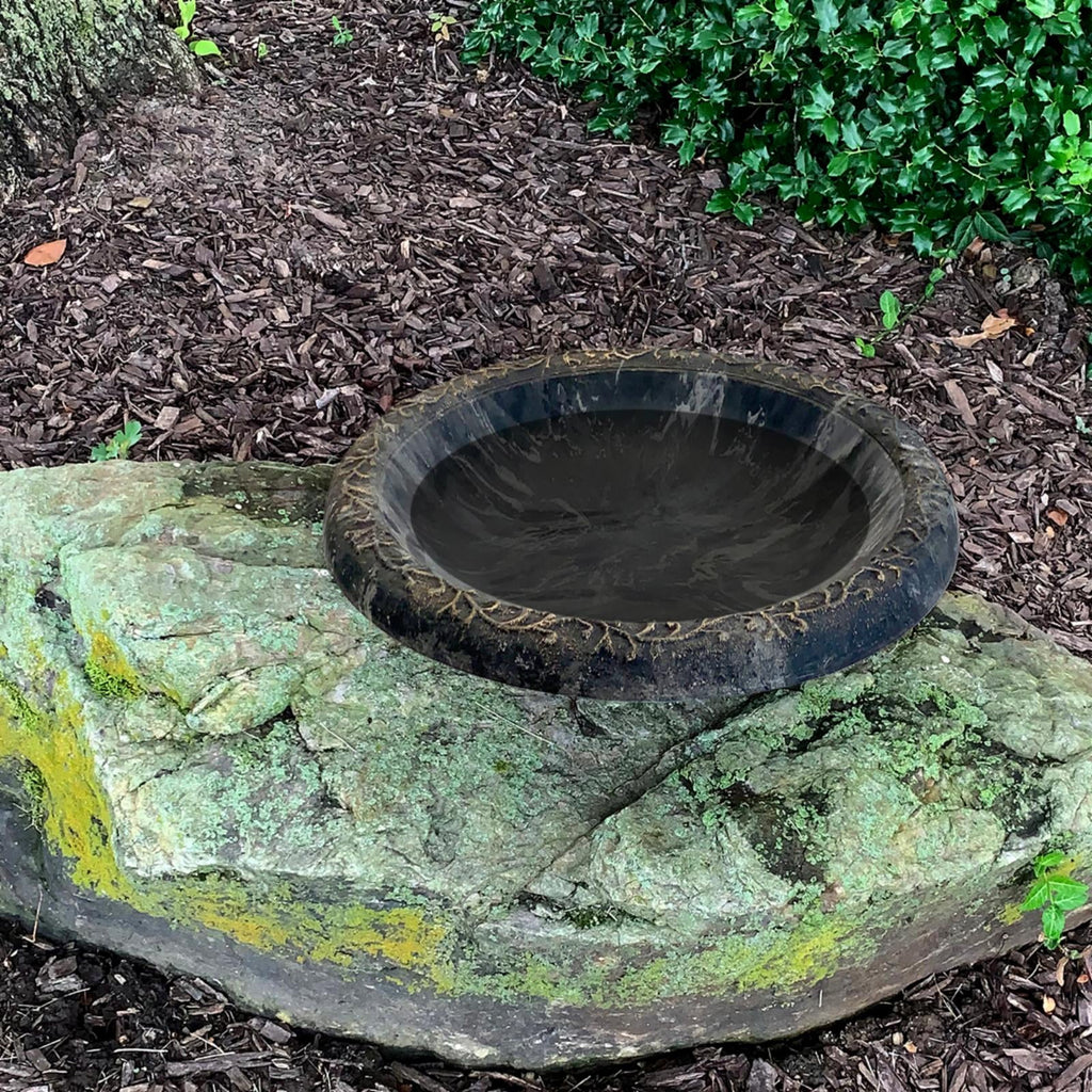 Charcoal Sand Birdbath Bowl W224
