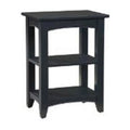Black 2 Shelf End Table D6939