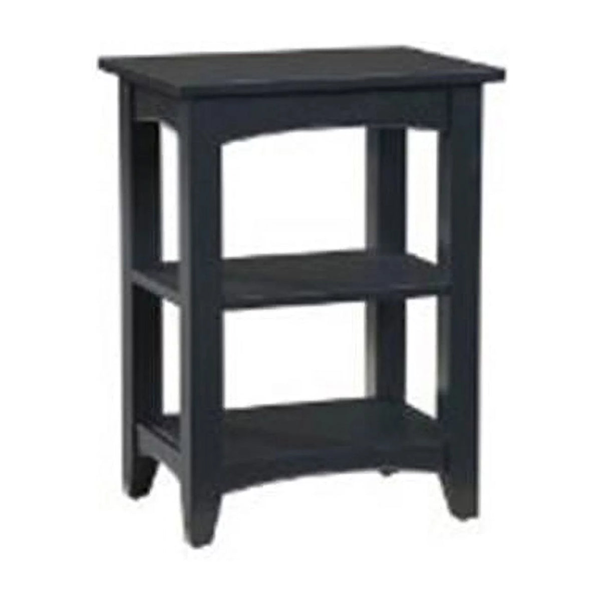 Black 2 Shelf End Table D6939