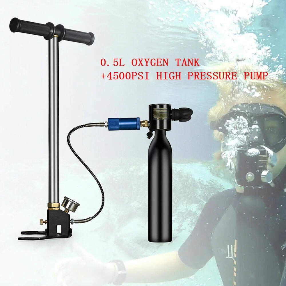 Mini Scuba Tank Diving Equipment Kit with 0.5L Oxygen Tank X555228