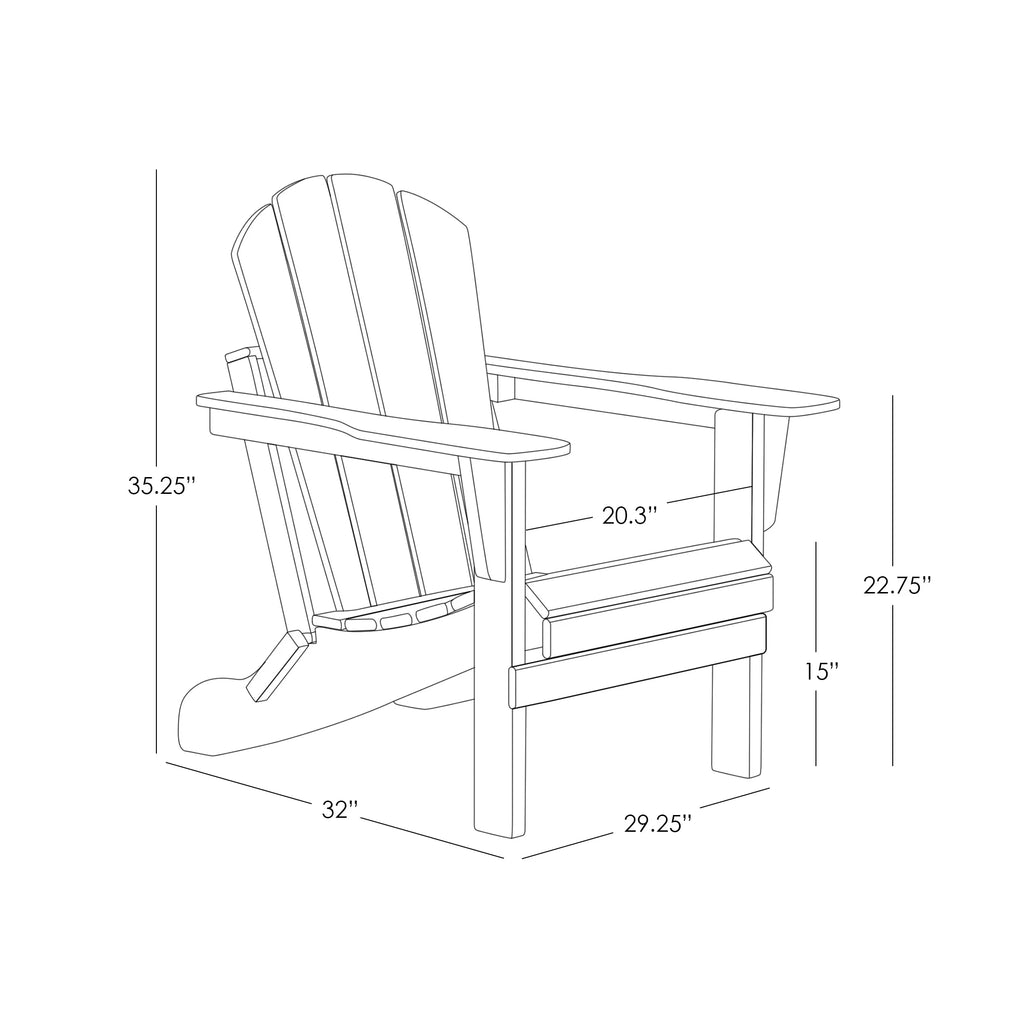 12 Piece White Adirondack Chairs Set with Ottoman and Side Table A357878