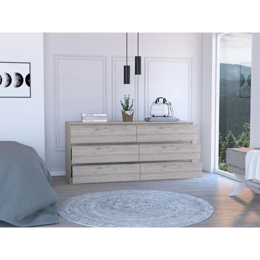 Light Grey Manufactured Wood Dresser C833